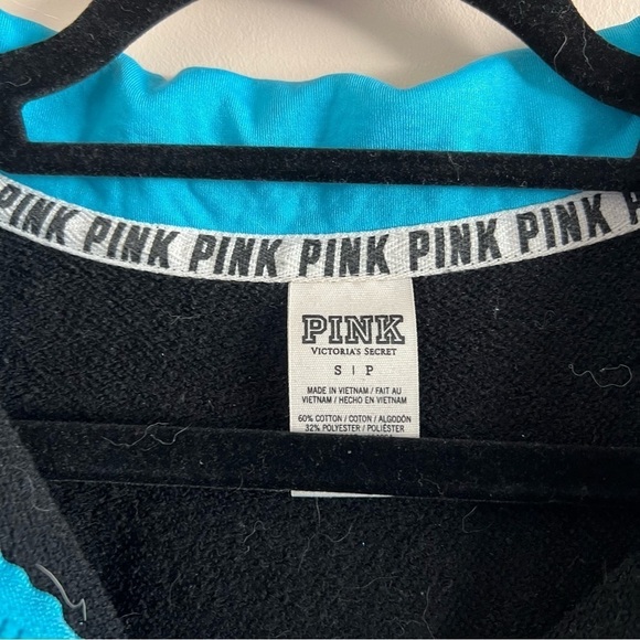 Victoria’s Secret PINK Gray & Blue Quarter-Zip Pullover | Size Small - Picture 2 of 3